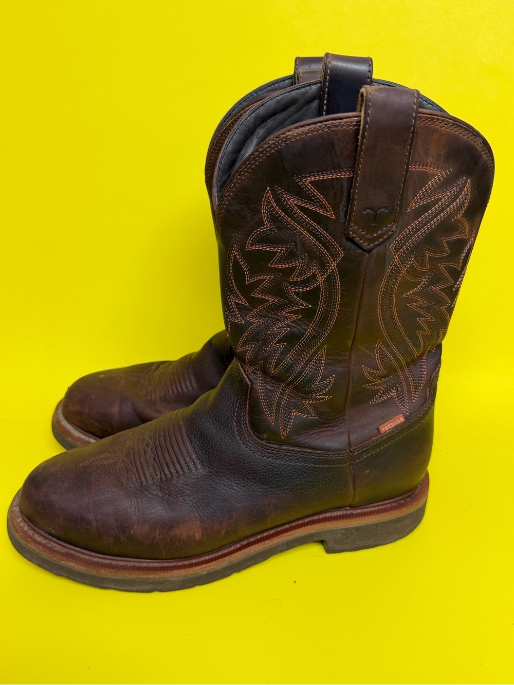 Tecovas Men's Longhaul Waterproof Composite Toe Work Boots Tobacco Brown 10D